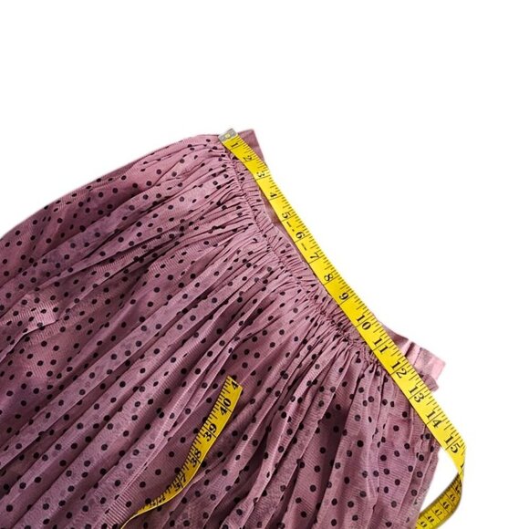 Anthropologie Maeve Tiered Tulle Maxi Skirt, Pull On, Poofy, Polka Dot, Small - Picture 5 of 9